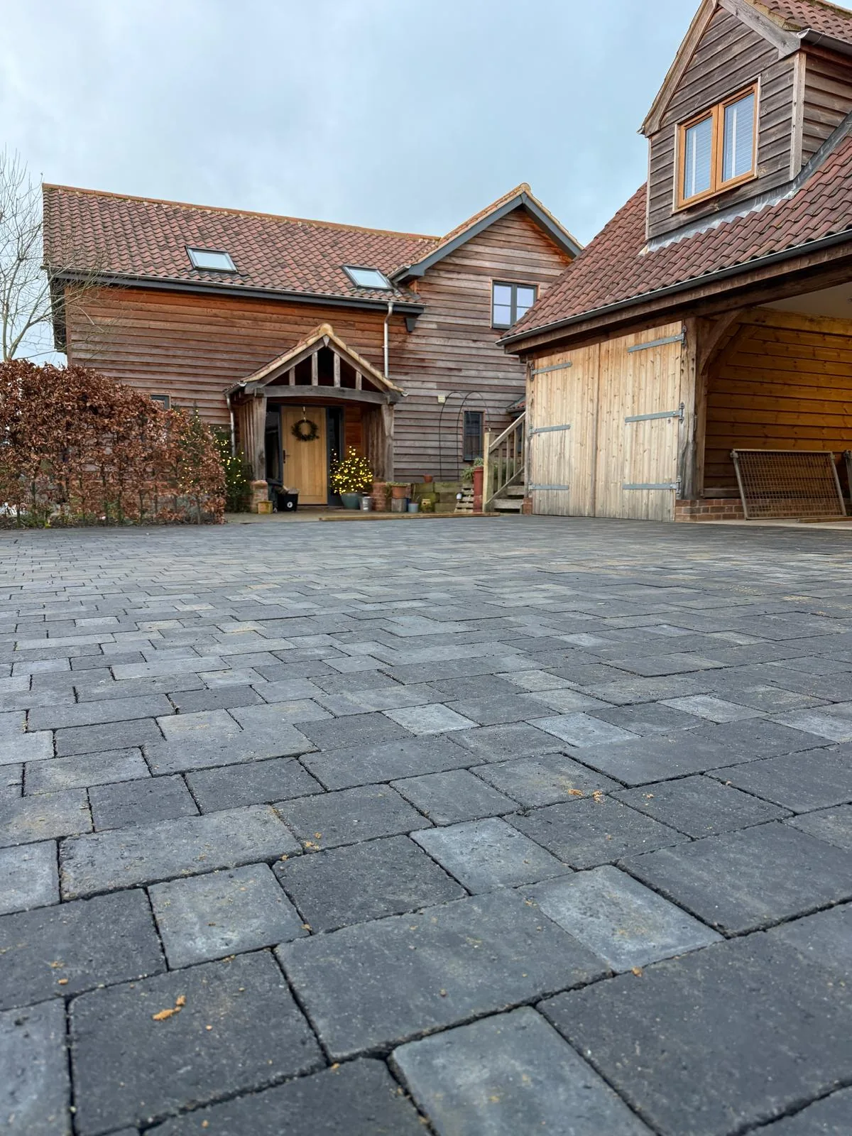Driveway installation in Norfolk by Hilton & Green Landscaping
