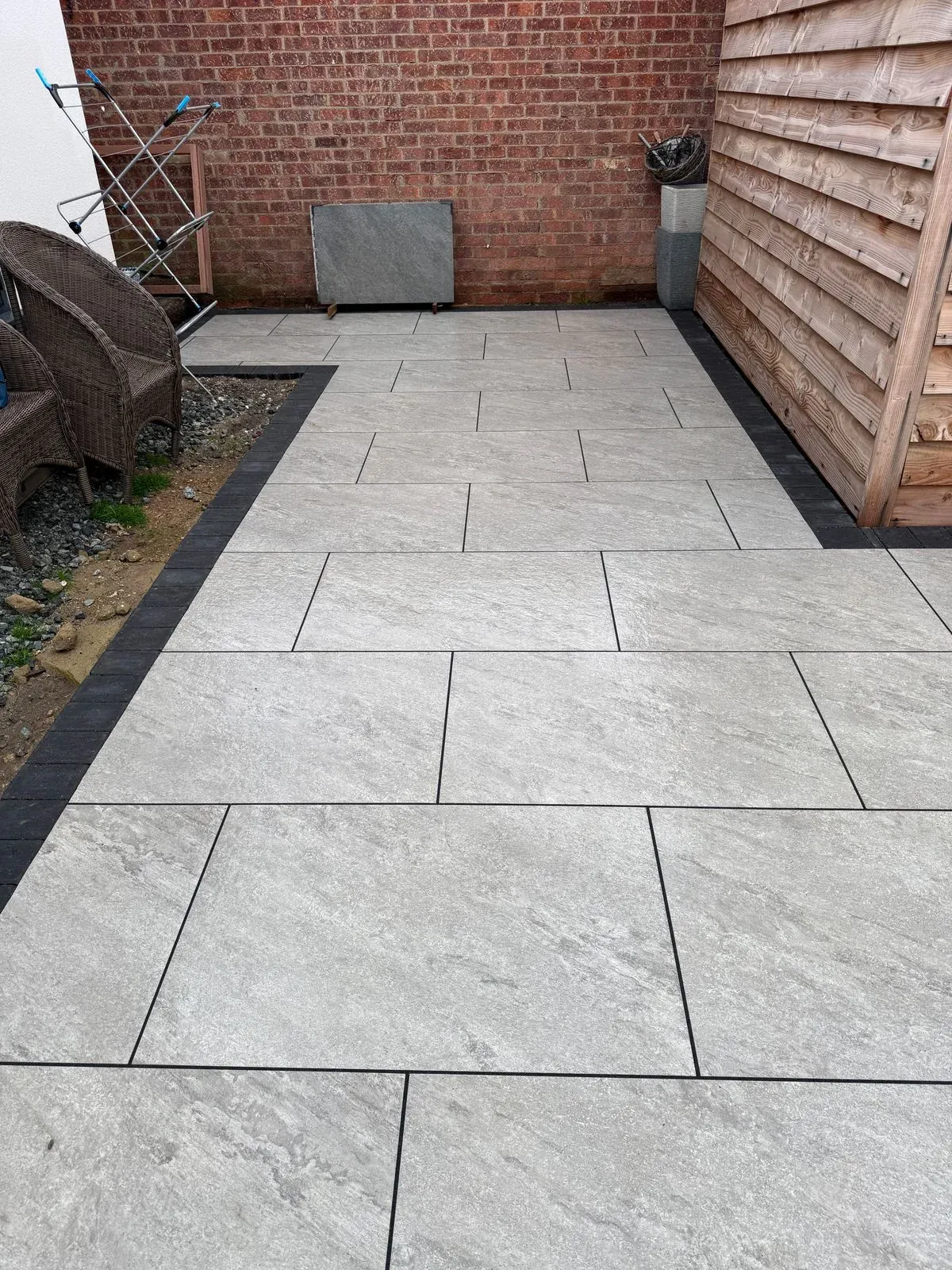 Patio installation in Norfolk by Hilton & Green Landscaping