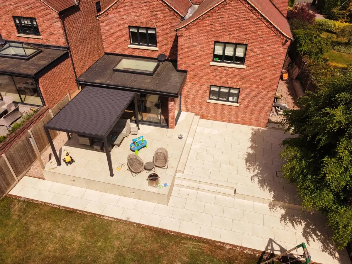 Patio installation in Norfolk by Hilton & Green Landscaping