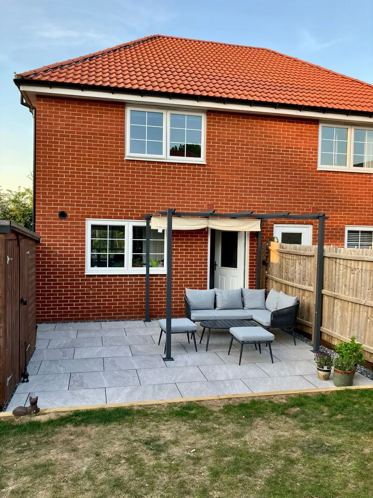 Patio installation in Norfolk by Hilton & Green Landscaping